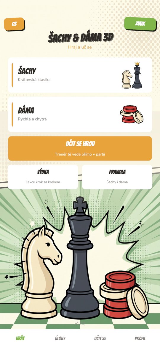 The main screen of the app