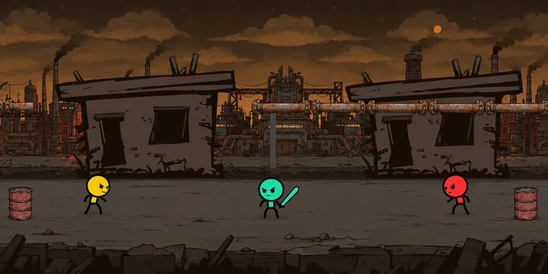 A gang in the ruins